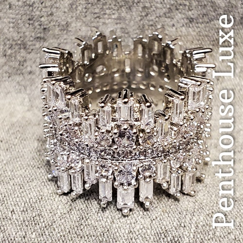 FINAL RESTOCK!! White Sapphire Silver Fairy Ring - Picture 2 of 6
